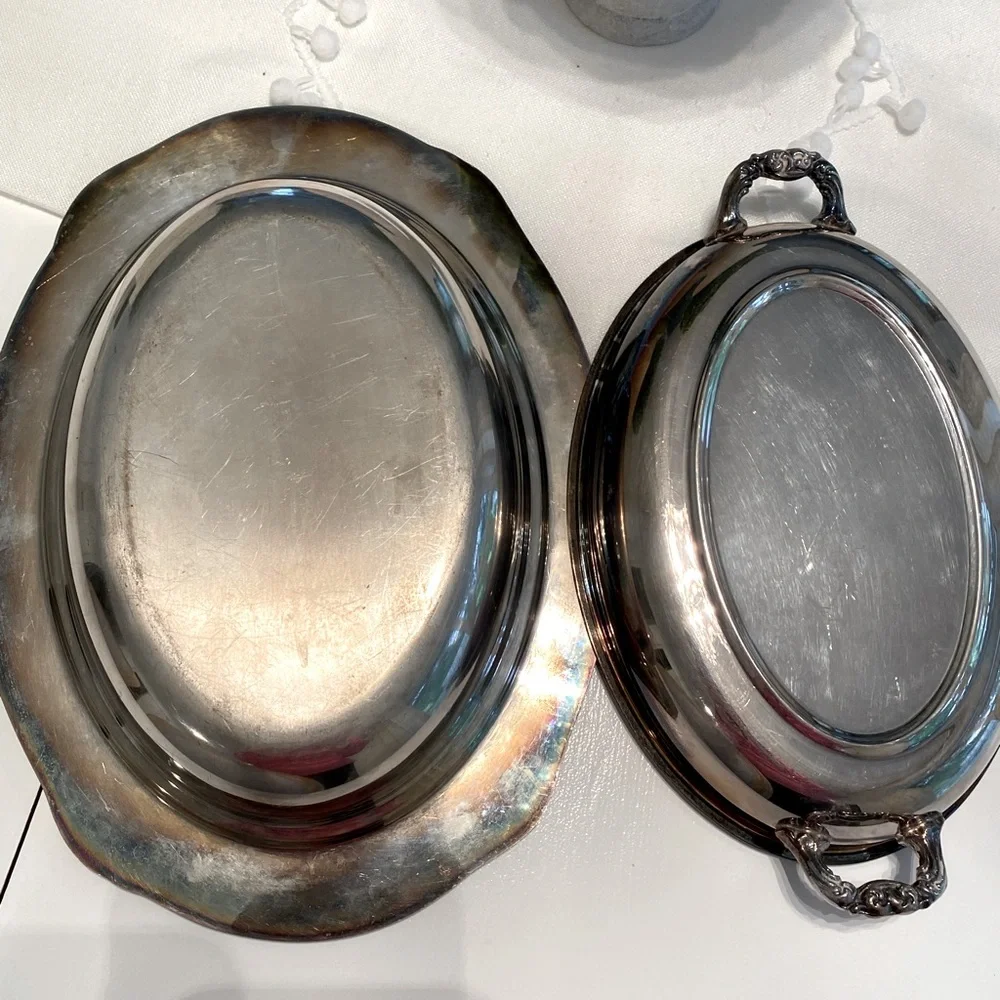 Vintage Silver Plated Serving Dish with Lid
